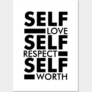 Self love self respect self worth quote Posters and Art